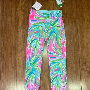 Lilly Pulitzer luxletic UPS 50+ weekender legging Pink Sunset Royal lime XXS NWT